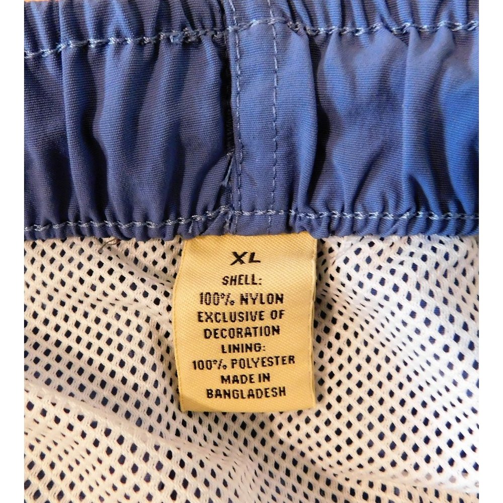 Caribbean Swimwear Shorts Trunks XL Blue Mesh Lining Elastic Waist NEW - Picture 7 of 8